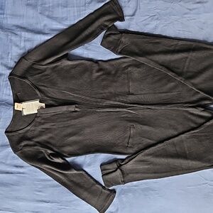 Smash + Tess Coffee Time Waffle LS Romper Black XS